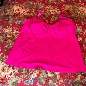 Lands' End pink underwire tankini top